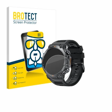 Parte frontal de un envase de producto con el logotipo de la marca BROTECT. Al lado se muestra el dispositivo GaWear K56-PRO 1