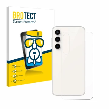 Parte frontal de un envase de producto con el logotipo de la marca BROTECT. Al lado se muestra el dispositivo Samsung Galaxy S