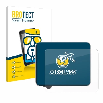 Parte frontal de un envase de producto con el logotipo de la marca BROTECT. Al lado se muestra el dispositivo Bambu Lab A1 3D 