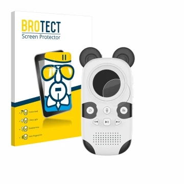 Parte frontal de un envase de producto con el logotipo de la marca BROTECT. Al lado se muestra el dispositivo MUZXQII Cute Pan