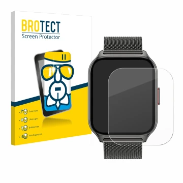 Parte frontal de un envase de producto con el logotipo de la marca BROTECT. Al lado se muestra el dispositivo Popglory P95 2