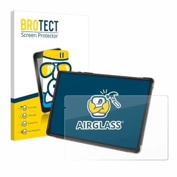 Parte frontal de un envase de producto con el logotipo de la marca BROTECT. Al lado se muestra el dispositivo Yestel T13 con s