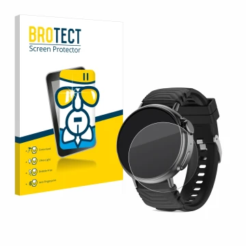 Parte frontal de un envase de producto con el logotipo de la marca BROTECT. Al lado se muestra el dispositivo AMZSA GT88 con s