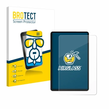 Parte frontal de un envase de producto con el logotipo de la marca BROTECT. Al lado se muestra el dispositivo Honor Pad 9 con 