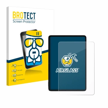 Parte frontal de un envase de producto con el logotipo de la marca BROTECT. Al lado se muestra el dispositivo Xiaomi Pad 6S Pr