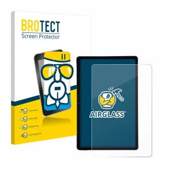 Parte frontal de un envase de producto con el logotipo de la marca BROTECT. Al lado se muestra el dispositivo AGM Pad P2 con s