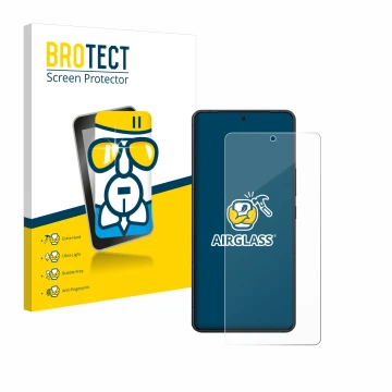 Parte frontal de un envase de producto con el logotipo de la marca BROTECT. Al lado se muestra el dispositivo ASUS ZenFone 11 