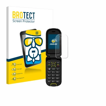 Parte frontal de un envase de producto con el logotipo de la marca BROTECT. Al lado se muestra el dispositivo Hammer Bow LTE c