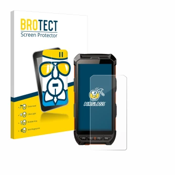Parte frontal de un envase de producto con el logotipo de la marca BROTECT. Al lado se muestra el dispositivo iDTronic C9 RED 