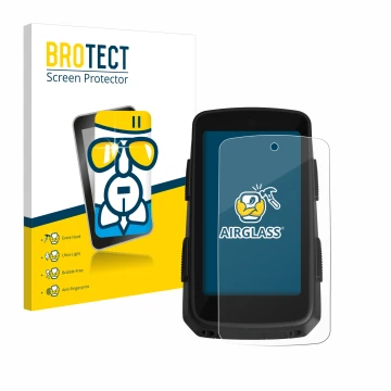 Parte frontal de un envase de producto con el logotipo de la marca BROTECT. Al lado se muestra el dispositivo Hammerhead Karoo