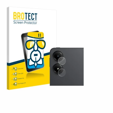 Parte frontal de un envase de producto con el logotipo de la marca BROTECT. Al lado se muestra el dispositivo Xiaomi Redmi Pad