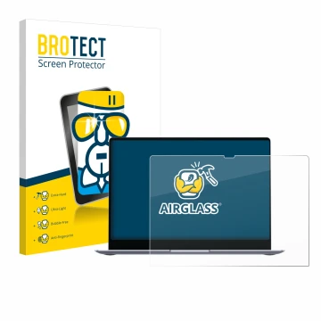 Parte frontal de un envase de producto con el logotipo de la marca BROTECT. Al lado se muestra el dispositivo Samsung Galaxy B