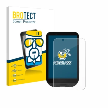 Parte frontal de un envase de producto con el logotipo de la marca BROTECT. Al lado se muestra el dispositivo iGPSPORT igs800 