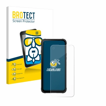 Parte frontal de un envase de producto con el logotipo de la marca BROTECT. Al lado se muestra el dispositivo Hammer Blade V c