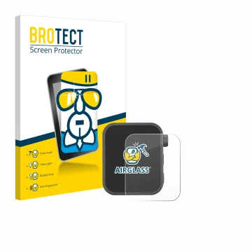 Parte frontal de un envase de producto con el logotipo de la marca BROTECT. Al lado se muestra el dispositivo Godox X3 con su 