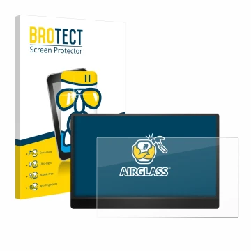 Parte frontal de un envase de producto con el logotipo de la marca BROTECT. Al lado se muestra el dispositivo MSI Pro MP161 E2