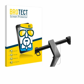 Parte frontal de un envase de producto con el logotipo de la marca BROTECT. Al lado se muestra el dispositivo Navee S65 con su