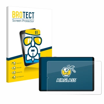 Parte frontal de un envase de producto con el logotipo de la marca BROTECT. Al lado se muestra el dispositivo Lenovo Legion Y7