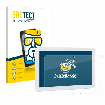 Parte frontal de un envase de producto con el logotipo de la marca BROTECT. Al lado se muestra el dispositivo Amazon Echo Hub 