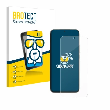 Parte frontal de un envase de producto con el logotipo de la marca BROTECT. Al lado se muestra el dispositivo Huawei Nova 13 c