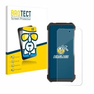 Parte frontal de un envase de producto con el logotipo de la marca BROTECT. Al lado se muestra el dispositivo 8849 Tank 3 Pro 