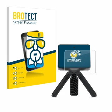 Parte frontal de un envase de producto con el logotipo de la marca BROTECT. Al lado se muestra el dispositivo Garmin Approach 