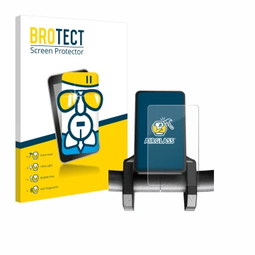 Parte frontal de un envase de producto con el logotipo de la marca BROTECT. Al lado se muestra el dispositivo Joyor S5 V1 con 