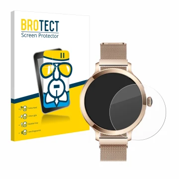 Parte frontal de un envase de producto con el logotipo de la marca BROTECT. Al lado se muestra el dispositivo Bekomiya Smartwa