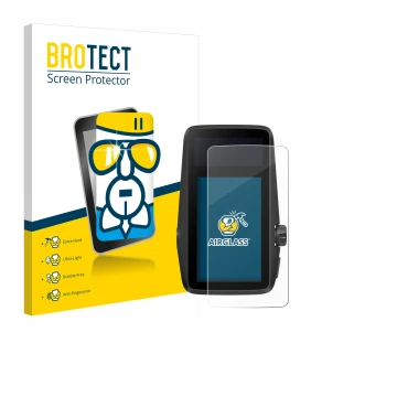 Parte frontal de un envase de producto con el logotipo de la marca BROTECT. Al lado se muestra el dispositivo Coros Dura con s
