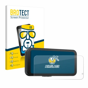Parte frontal de un envase de producto con el logotipo de la marca BROTECT. Al lado se muestra el dispositivo Volam RC15B 6.25
