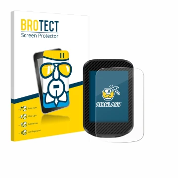 Parte frontal de un envase de producto con el logotipo de la marca BROTECT. Al lado se muestra el dispositivo igpsport BSC300T