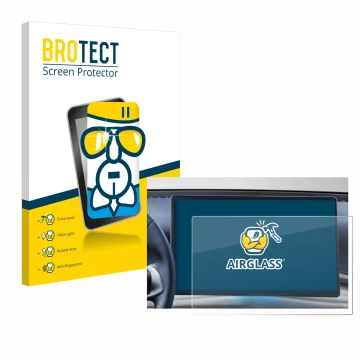 Parte frontal de un envase de producto con el logotipo de la marca BROTECT. Al lado se muestra el dispositivo BYD Atto 3 Desig