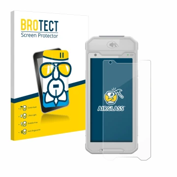 Parte frontal de un envase de producto con el logotipo de la marca BROTECT. Al lado se muestra el dispositivo Dojo Pocket con 