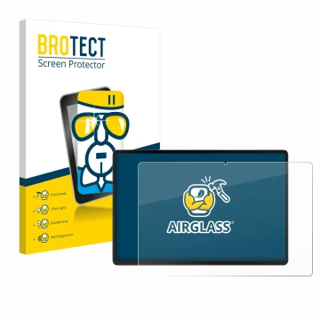 Parte frontal de un envase de producto con el logotipo de la marca BROTECT. Al lado se muestra el dispositivo Acer Iconia X12 