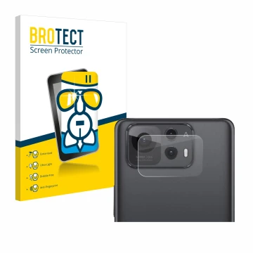Parte frontal de un envase de producto con el logotipo de la marca BROTECT. Al lado se muestra el dispositivo ASUS ZenFone 12 
