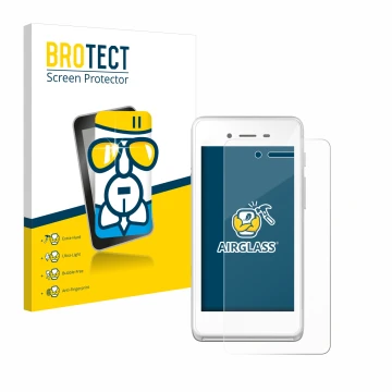 Parte frontal de un envase de producto con el logotipo de la marca BROTECT. Al lado se muestra el dispositivo Pax A50 wallee c