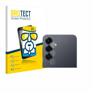 Parte frontal de un envase de producto con el logotipo de la marca BROTECT. Al lado se muestra el dispositivo Samsung Galaxy S