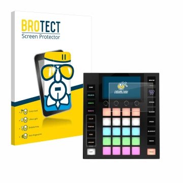 Parte frontal de un envase de producto con el logotipo de la marca BROTECT. Al lado se muestra el dispositivo Wolfmix W1 MK2 c