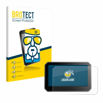 Parte frontal de un envase de producto con el logotipo de la marca BROTECT. Al lado se muestra el dispositivo Elegoo Centauri 