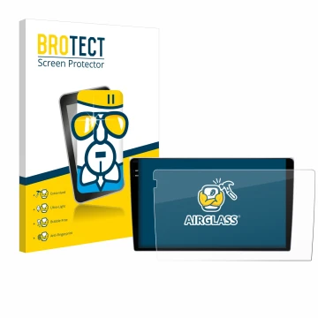 Parte frontal de un envase de producto con el logotipo de la marca BROTECT. Al lado se muestra el dispositivo Teyes CC3 9