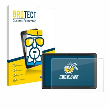Parte frontal de un envase de producto con el logotipo de la marca BROTECT. Al lado se muestra el dispositivo SGIN T10 Pro 10.