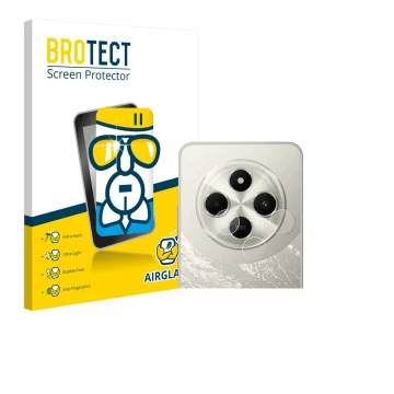 Parte frontal de un envase de producto con el logotipo de la marca BROTECT. Al lado se muestra el dispositivo Xiaomi Poco C75 