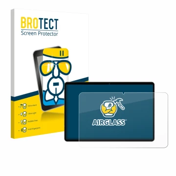 Parte frontal de un envase de producto con el logotipo de la marca BROTECT. Al lado se muestra el dispositivo Meberry M8 con s