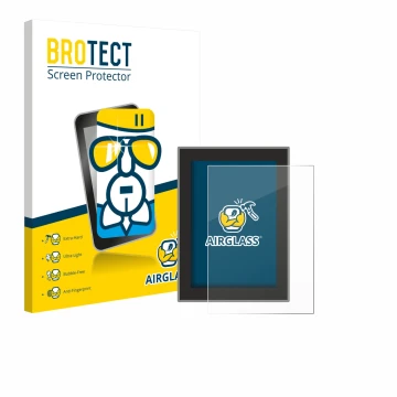 Parte frontal de un envase de producto con el logotipo de la marca BROTECT. Al lado se muestra el dispositivo Volvo XC90 (2018