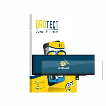 Parte frontal de un envase de producto con el logotipo de la marca BROTECT. Al lado se muestra el dispositivo Xtrons QLB42THNB