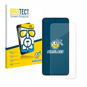 Parte frontal de un envase de producto con el logotipo de la marca BROTECT. Al lado se muestra el dispositivo Oppo Reno 14 Pro