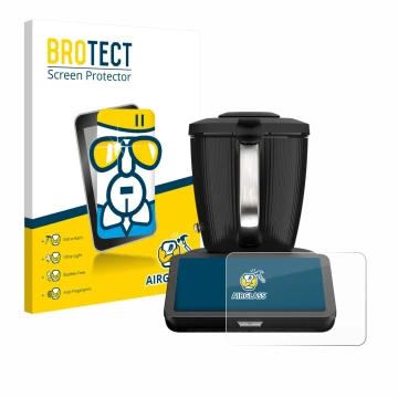 Parte frontal de un envase de producto con el logotipo de la marca BROTECT. Al lado se muestra el dispositivo Vorwerk Bimby TM