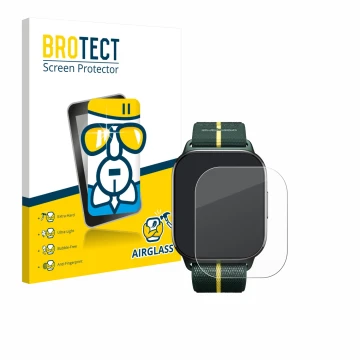 Parte frontal de un envase de producto con el logotipo de la marca BROTECT. Al lado se muestra el dispositivo Motorola Moto wa