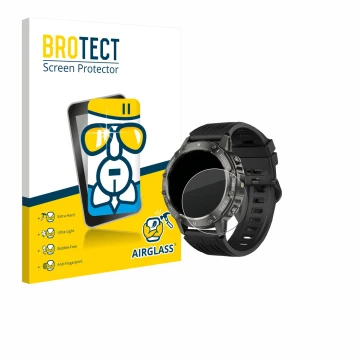Parte frontal de un envase de producto con el logotipo de la marca BROTECT. Al lado se muestra el dispositivo TIMU S81 1.39