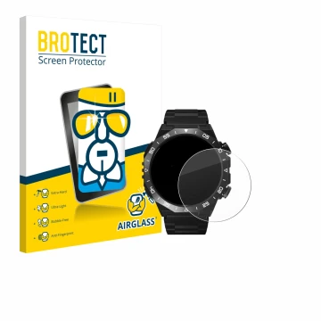 Parte frontal de un envase de producto con el logotipo de la marca BROTECT. Al lado se muestra el dispositivo HOIFA S11 1.39